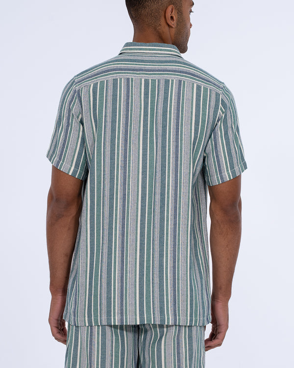 2t Greg Tall Short Sleeve Striped Shirt (green)