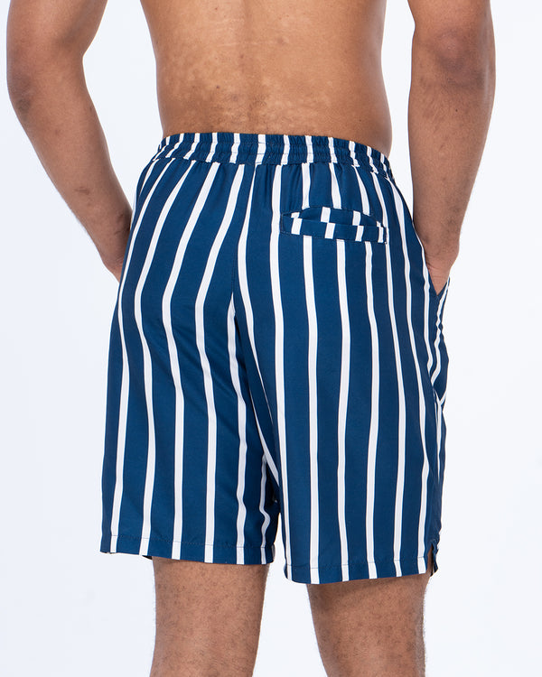2t Aray Tall Striped Swim Shorts (navy/white)