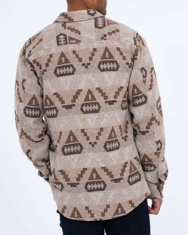 2t Cohen Tall Shacket (brown aztec)