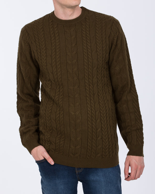 2t Henry Tall Cable Knit Jumper (khaki)