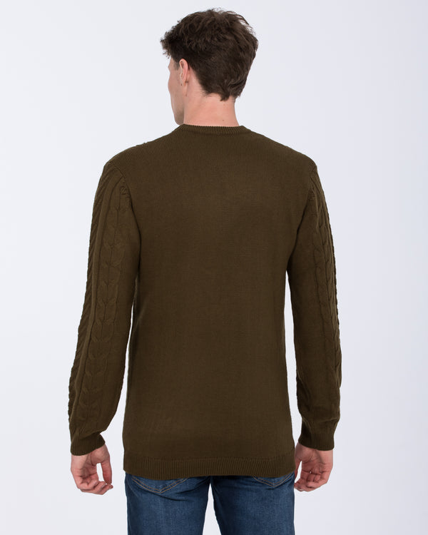 2t Henry Tall Cable Knit Jumper (khaki)