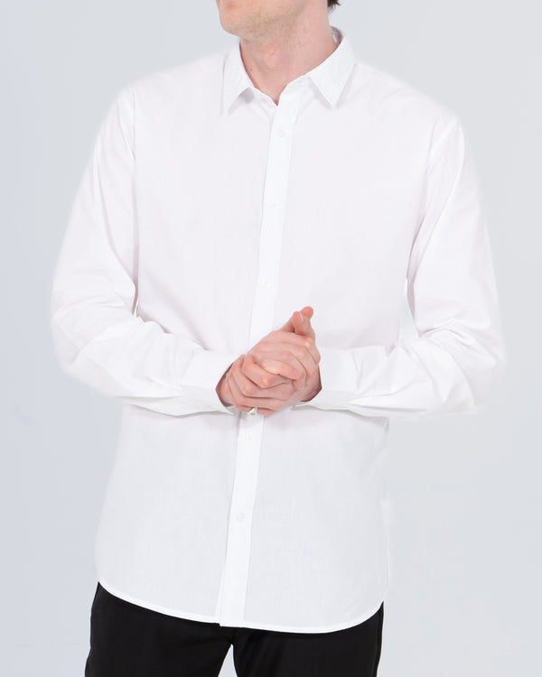 Essentalls Extra Tall Regular Fit Formal Shirt (white)