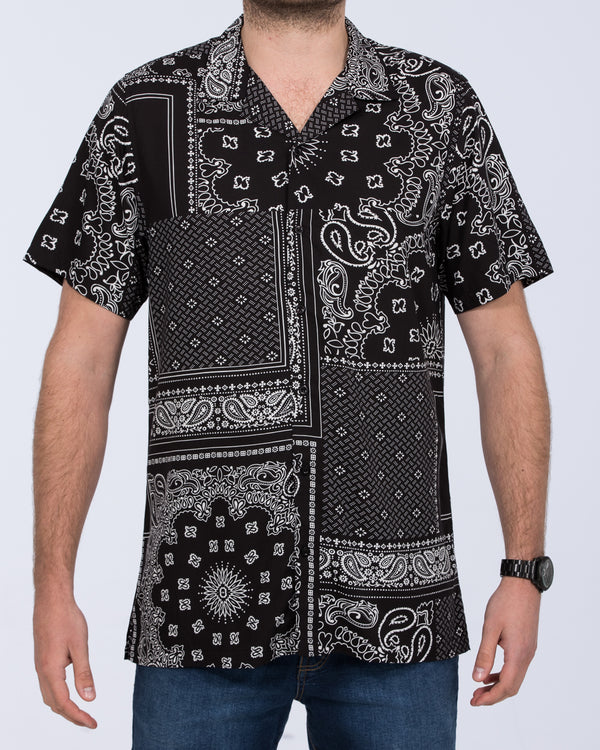 2t Dustin Short Sleeve Tall Revere Shirt (black scarf)