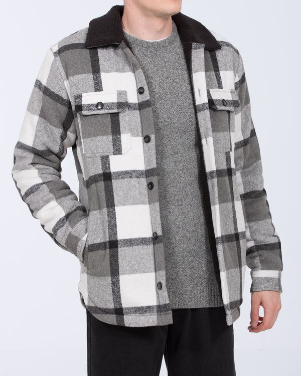 2t Cooper Tall Sherpa Lined Shacket (black/grey)