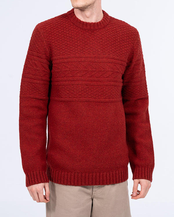2t Tall Lambswool Blend Cable Knit Jumper (red)