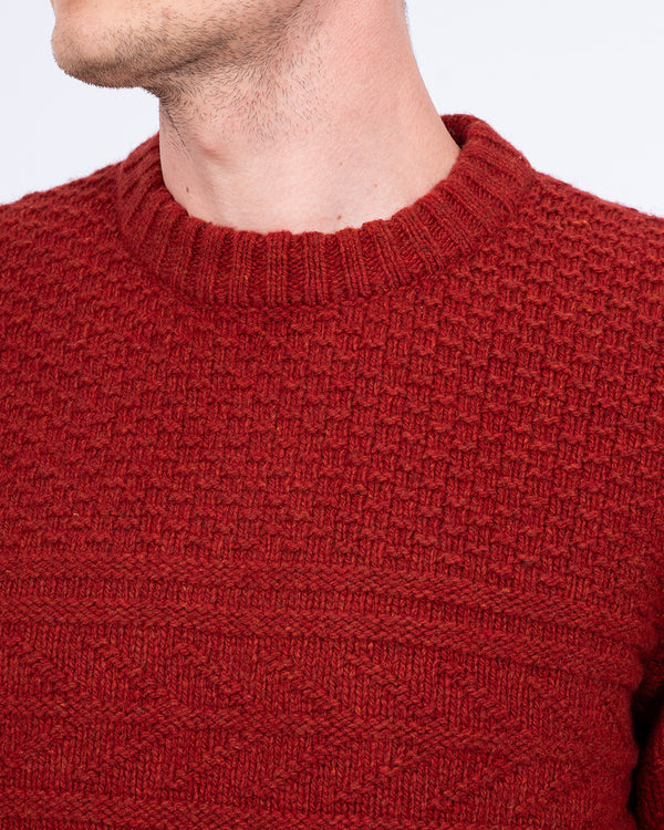 2t Tall Lambswool Blend Cable Knit Jumper (red)