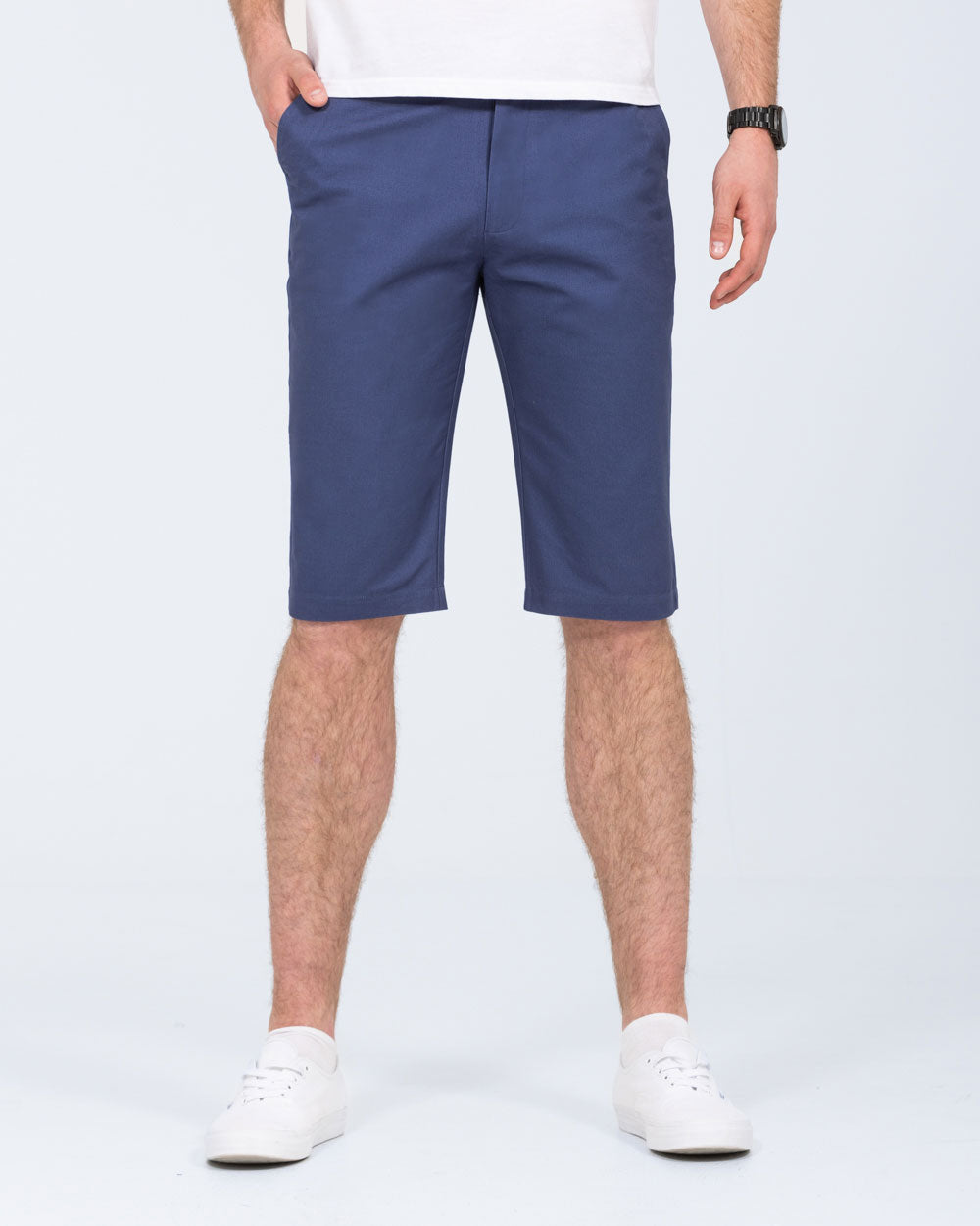 2t Alex Mens Tall Chino Shorts (mid blue) 13 15 Inch Inseam | Tall Mens ...
