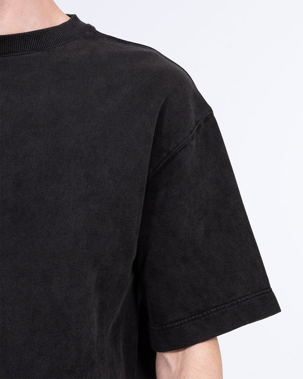 2t Albury Tall Oversized Garment Dyed T-Shirt (washed black)