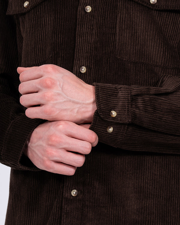 2t Ashgrove Tall Cord Overshirt (chocolate)
