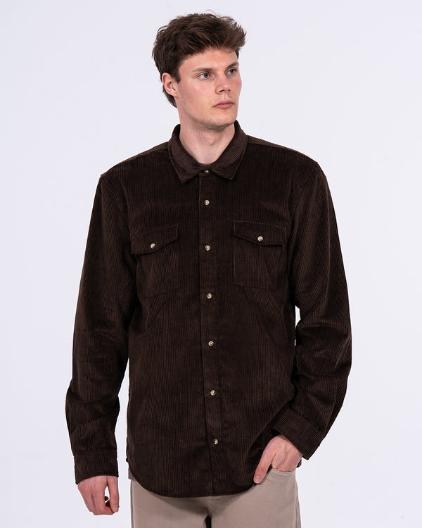 2t Ashgrove Tall Cord Overshirt (chocolate)