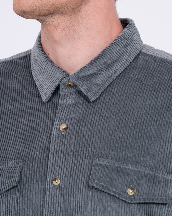 2t Ashgrove Tall Cord Overshirt (titanium blue)