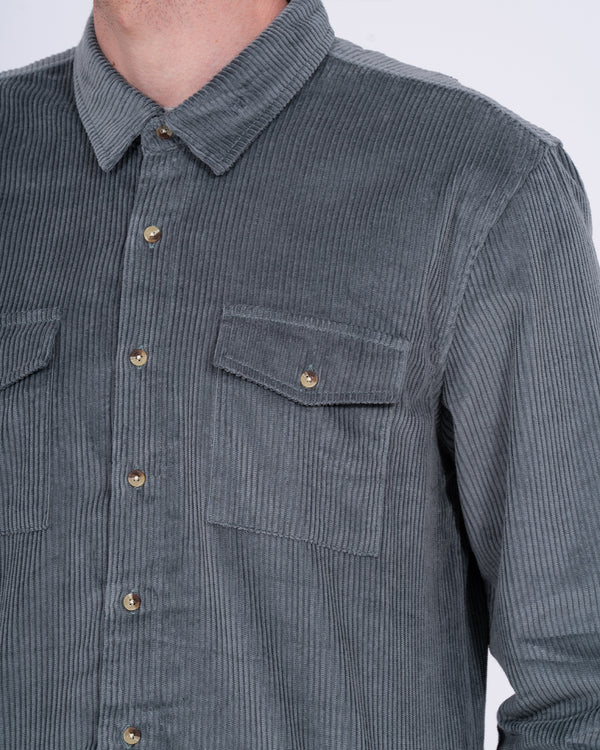 2t Ashgrove Tall Cord Overshirt (titanium blue)