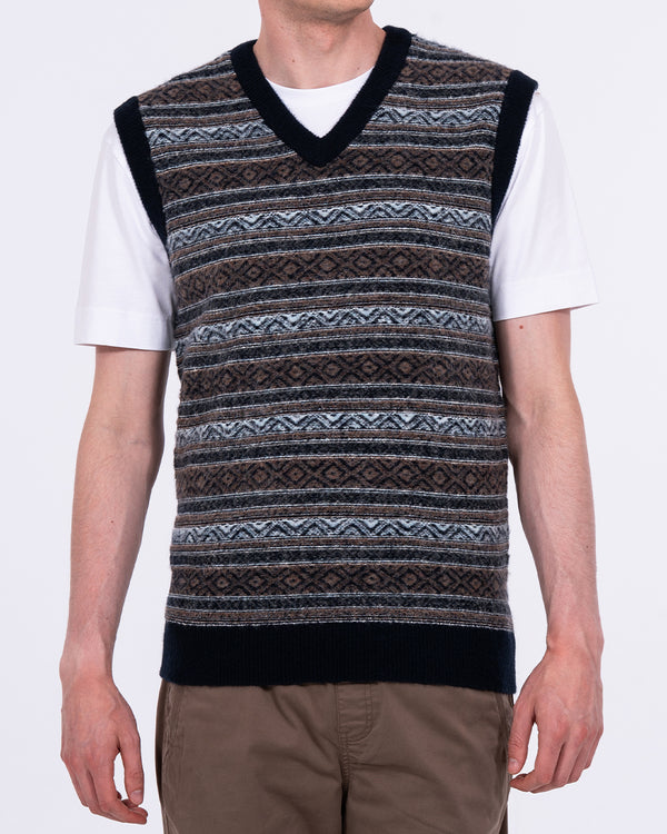 2t Blaikies Tall Fairisle Tank (blue pattern)