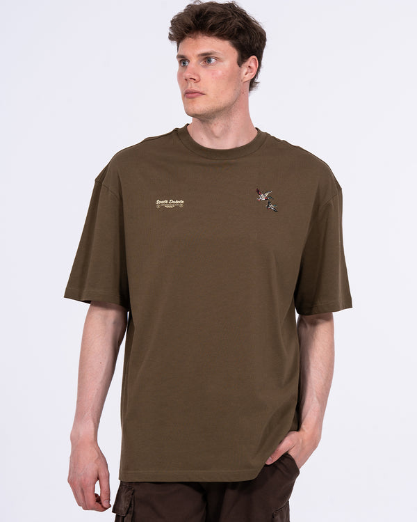 2t Brad Tall Oversized T-Shirt (printed moss)