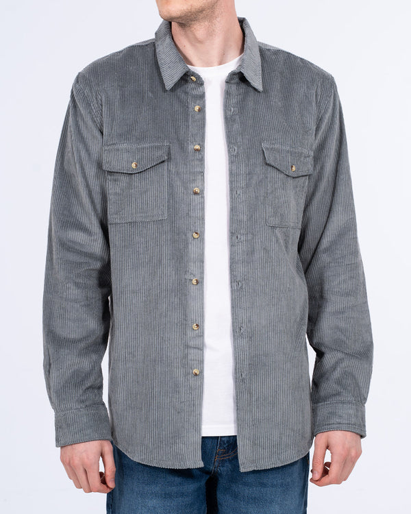 2t Ashgrove Tall Cord Overshirt (titanium blue)