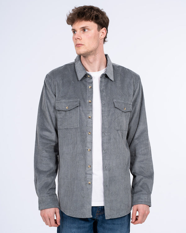 2t Ashgrove Tall Cord Overshirt (titanium blue)