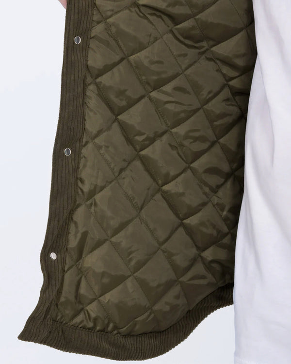 2t Archie Tall Cord Quilted Jacket (khaki)