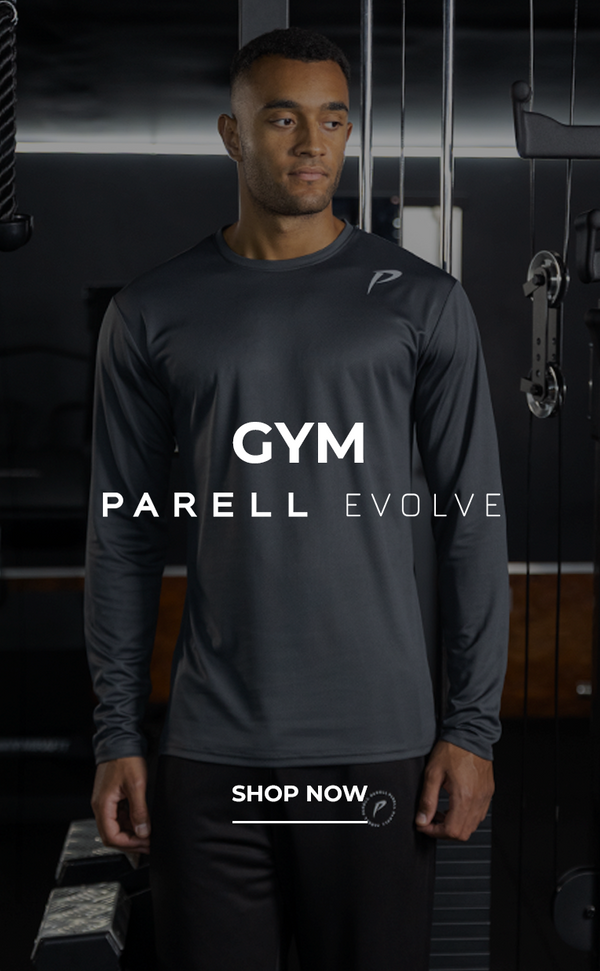 Parell Evolve Gym Clothes for Tall Men. Workout clothes with extra length for taller guys.