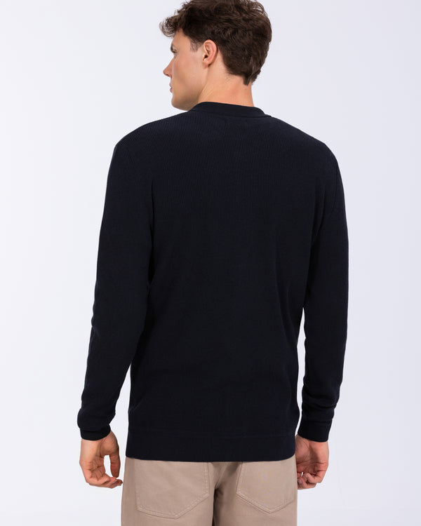 2t Clunie Tall Collar Cotton Cardigan (navy)