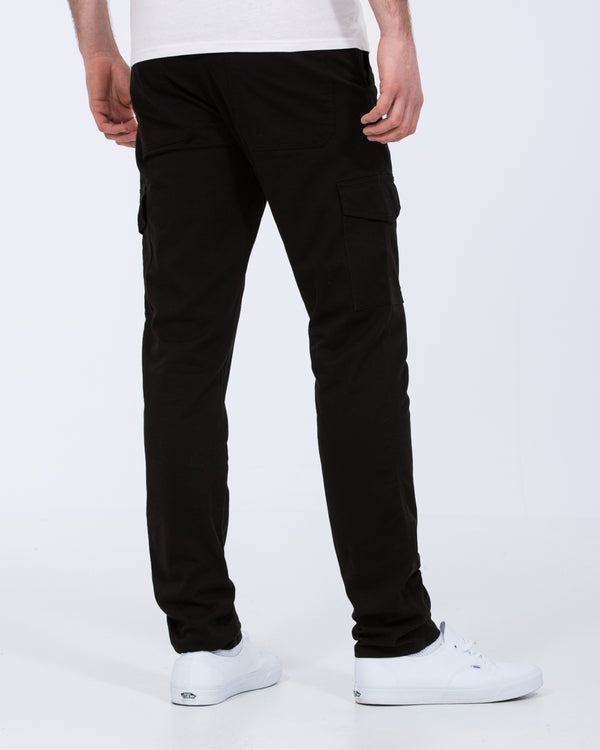 Essentalls Ray Tall Slim Fit Cargo Trousers (black)
