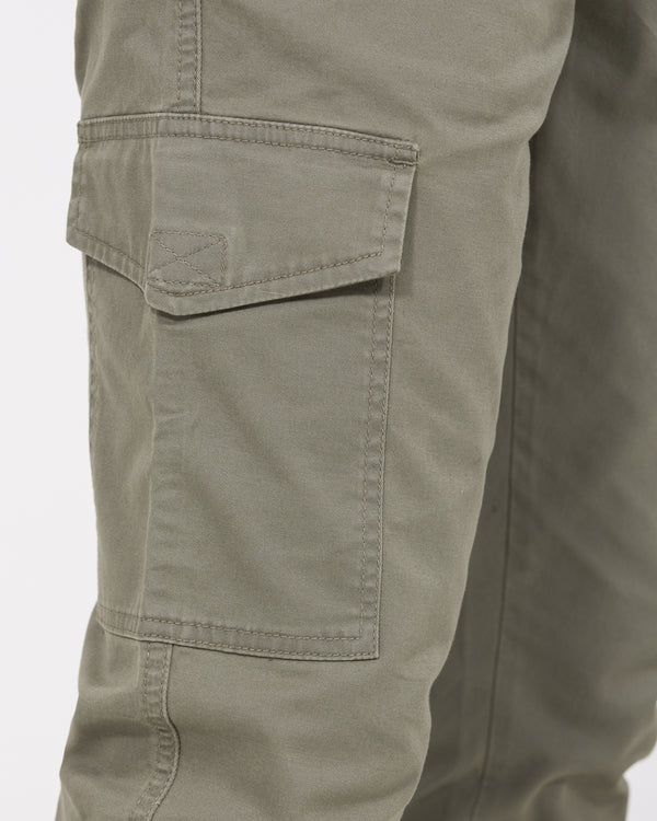 Essentalls Ray Tall Slim Fit Cargo Trousers (sage)