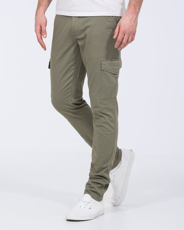 Essentalls Ray Tall Slim Fit Cargo Trousers (sage)