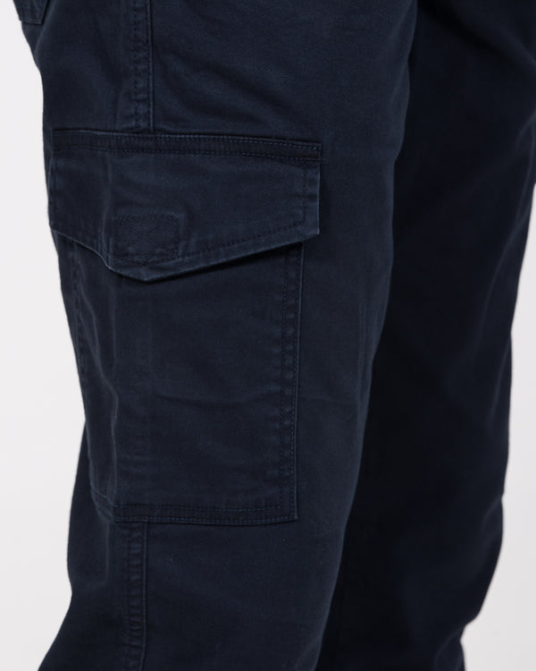 Essentalls Ray Tall Slim Fit Cargo Trousers (navy)