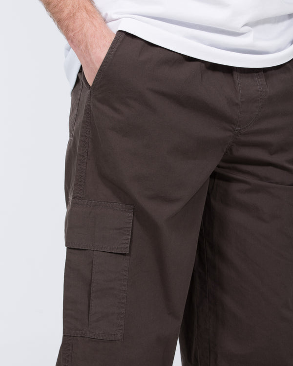 2t Reuben Tall Lightweight Loose Fit Cargo Trousers (charcoal)