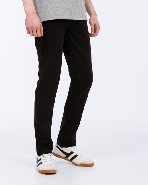 Slim Fit Stretch Extra Long 38 Inch Leg Tall Mens Chinos (black