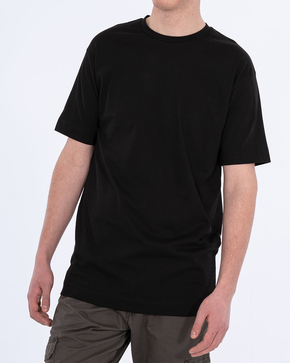 2t Bruno Oversized Tall Mens Extra Long T-Shirt (black) | Tall