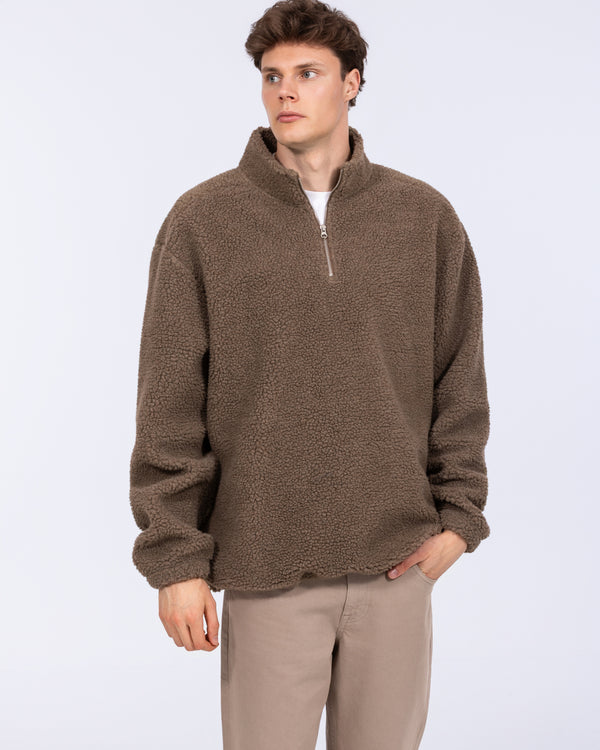 2t Roslin Tall Quarter Zip Fleece (mid brown)