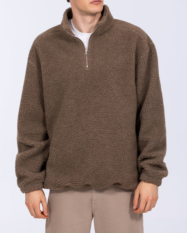 2t Roslin Tall Quarter Zip Fleece (mid brown)