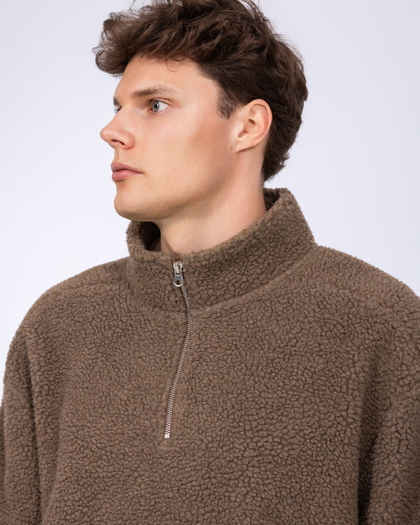 2t Roslin Tall Quarter Zip Fleece (mid brown)