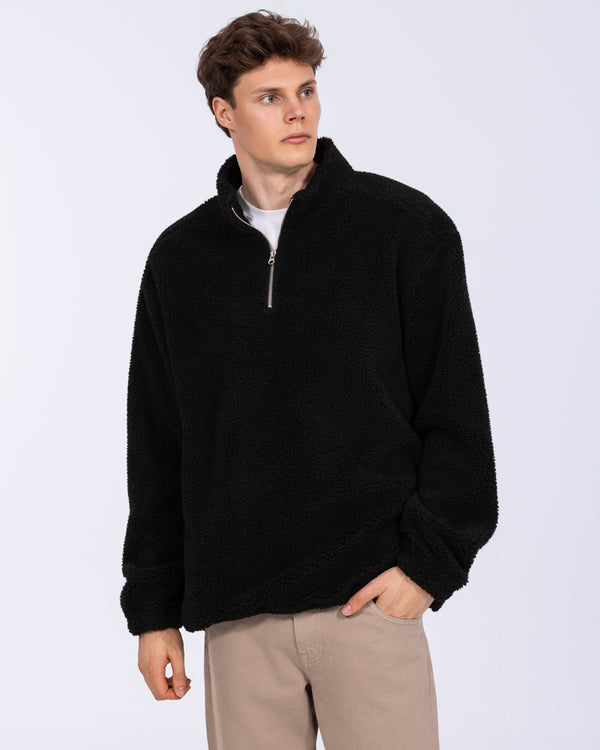 2t Roslin Tall Quarter Zip Fleece (washed black)