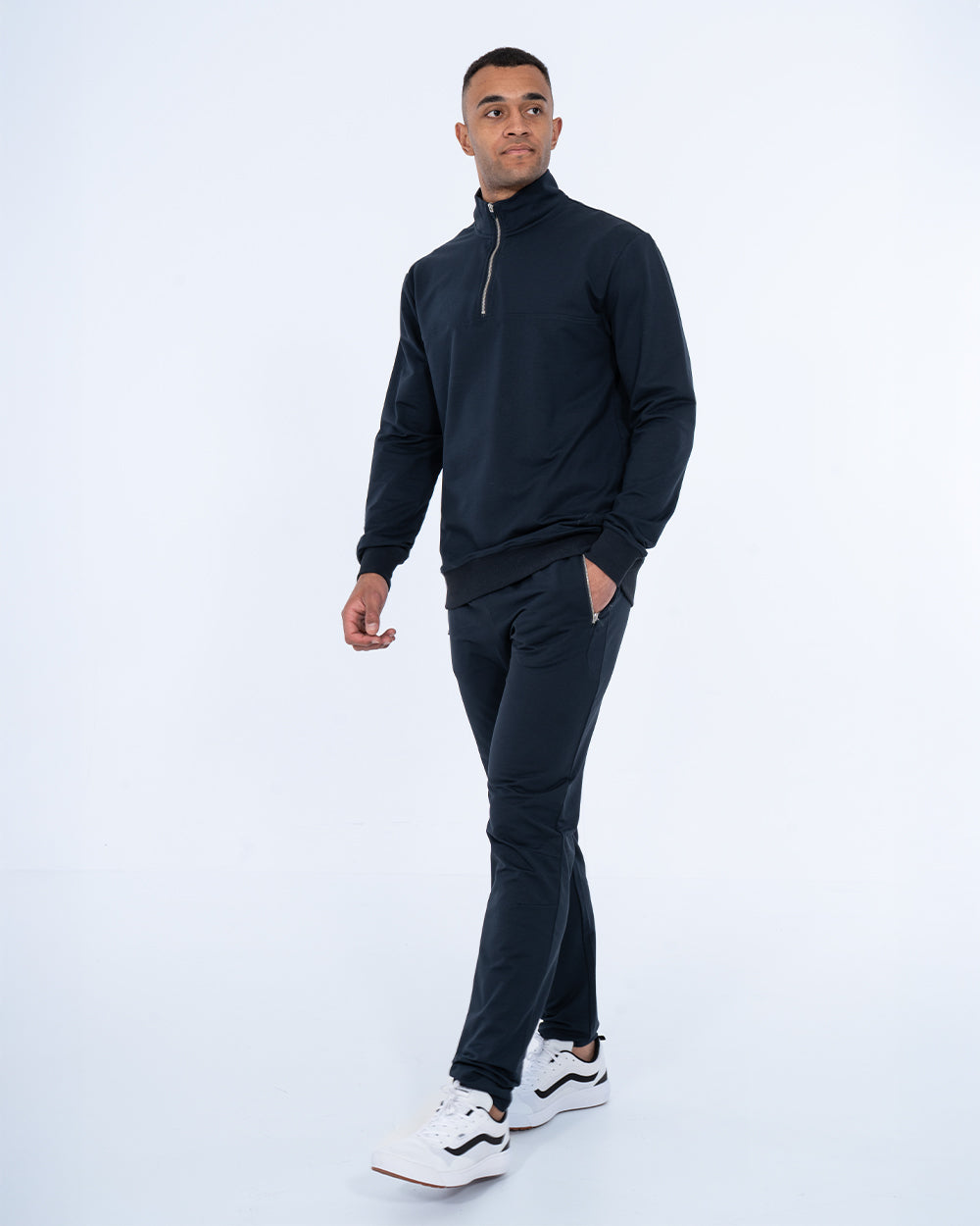 Parell Forge Tall Mens Quarter Zip Training Top (navy) | Tall Mens