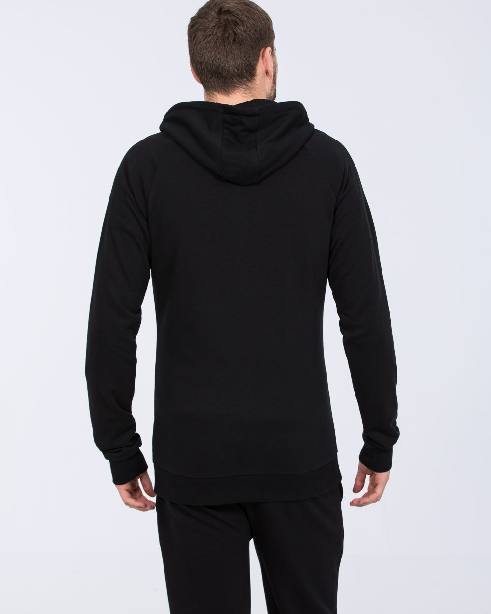 Essentalls Tall Mens Extra Long Zip Up Hoodie (black) | Tall Mens