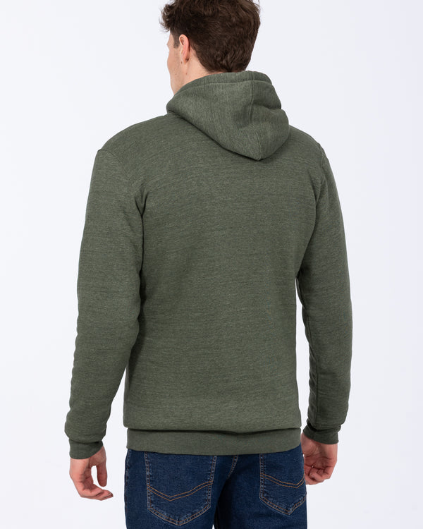 2t Zip Up Tall Sherpa Hoodie (khaki marl)