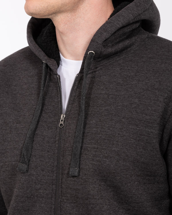 2t Andrew Tall Sherpa Hoodie (charcoal)