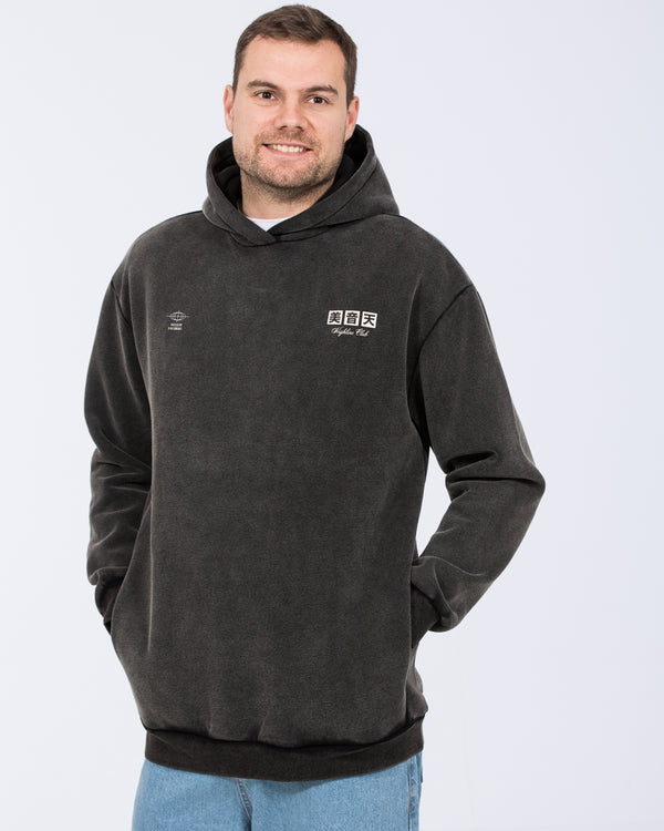 2t Shaun Tall Oversized Printed Hoodie (charcoal)