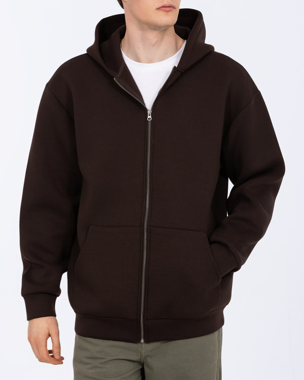 2t Fintray Tall Zip Through Hoodie (brown)
