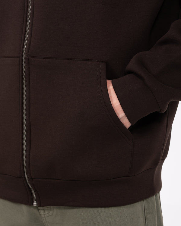 2t Fintray Tall Zip Through Hoodie (brown)