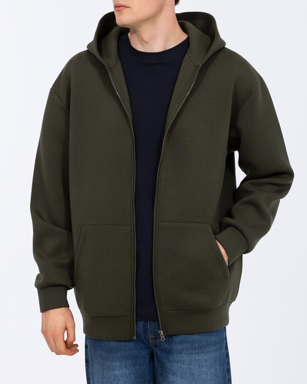 2t Fintray Tall Zip Through Hoodie (khaki)