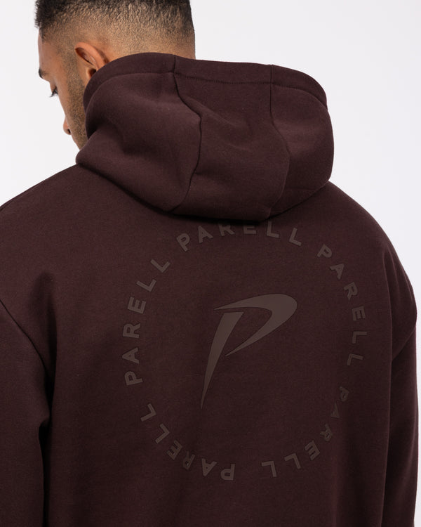 Parell Forge Tall Oversized Pullover Hoodie (oxblood)