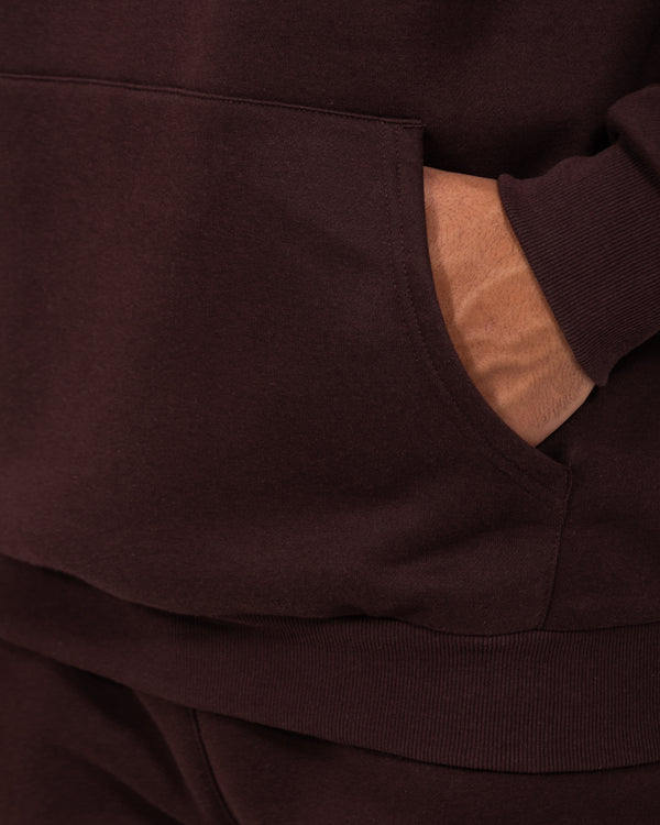 Parell Forge Tall Oversized Pullover Hoodie (oxblood)