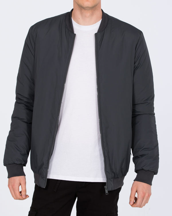 2t Owen Tall Bomber Jacket (stone grey)