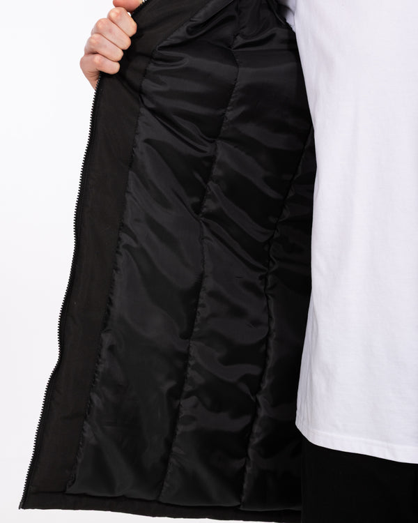 2t Nikki Padded Tall Longline Mac (black)