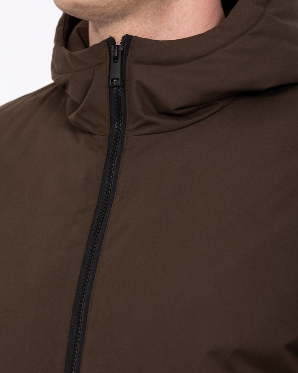 2t Nikki Padded Tall Longline Mac (brown)