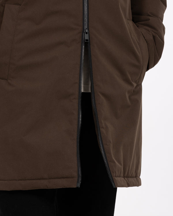 2t Nikki Padded Tall Longline Mac (brown)