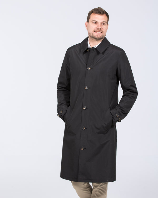 Grey Hawk Felix Tall Showerproof Rain Mac (black)
