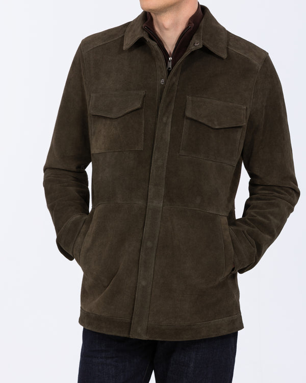 Harry Brown Tall Suede Jacket (dark green)